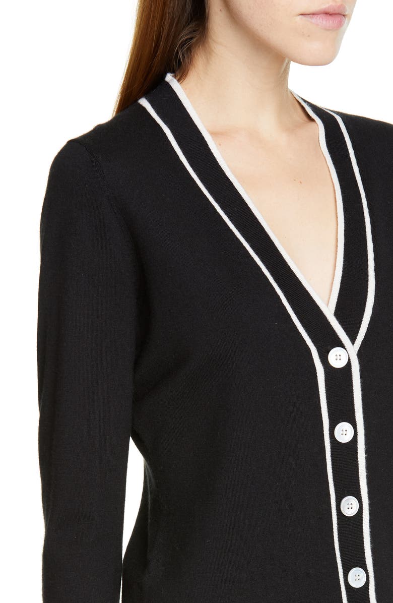 Lewit Tipped V-Neck Cardigan, Alternate, color,