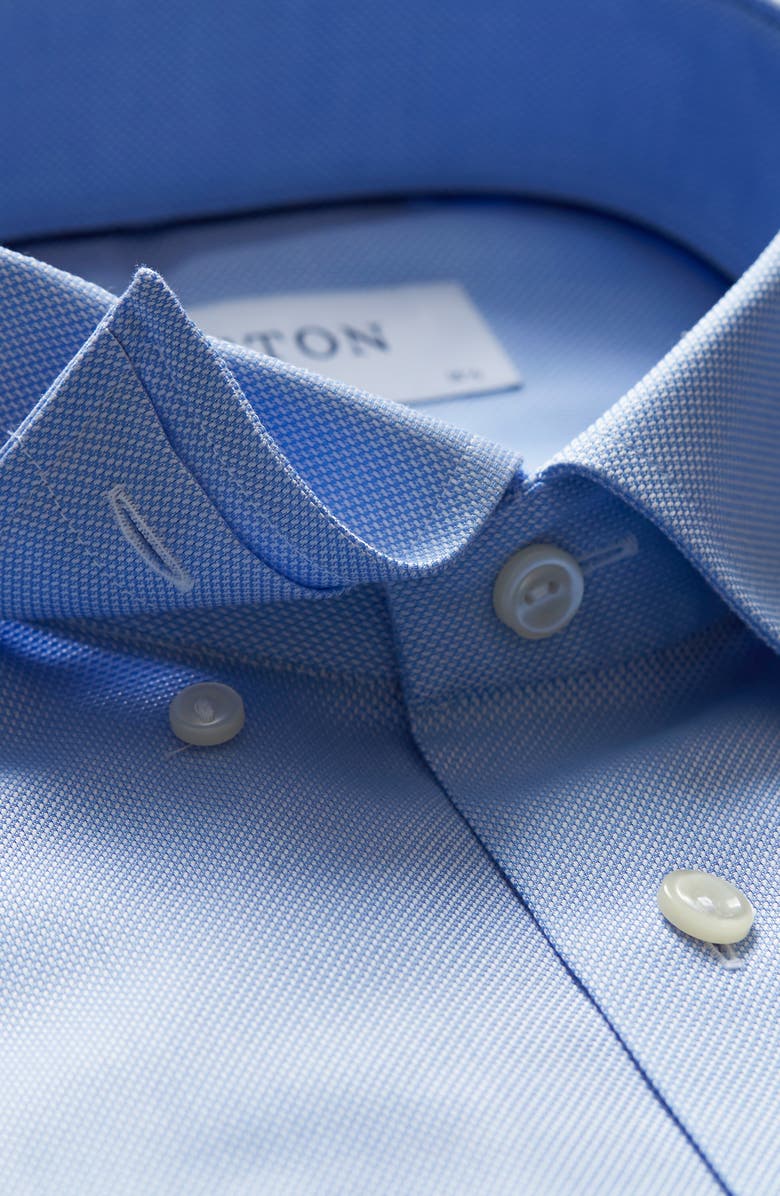 Eton Contemporary Fit Solid Dress Shirt, Alternate, color, Blue