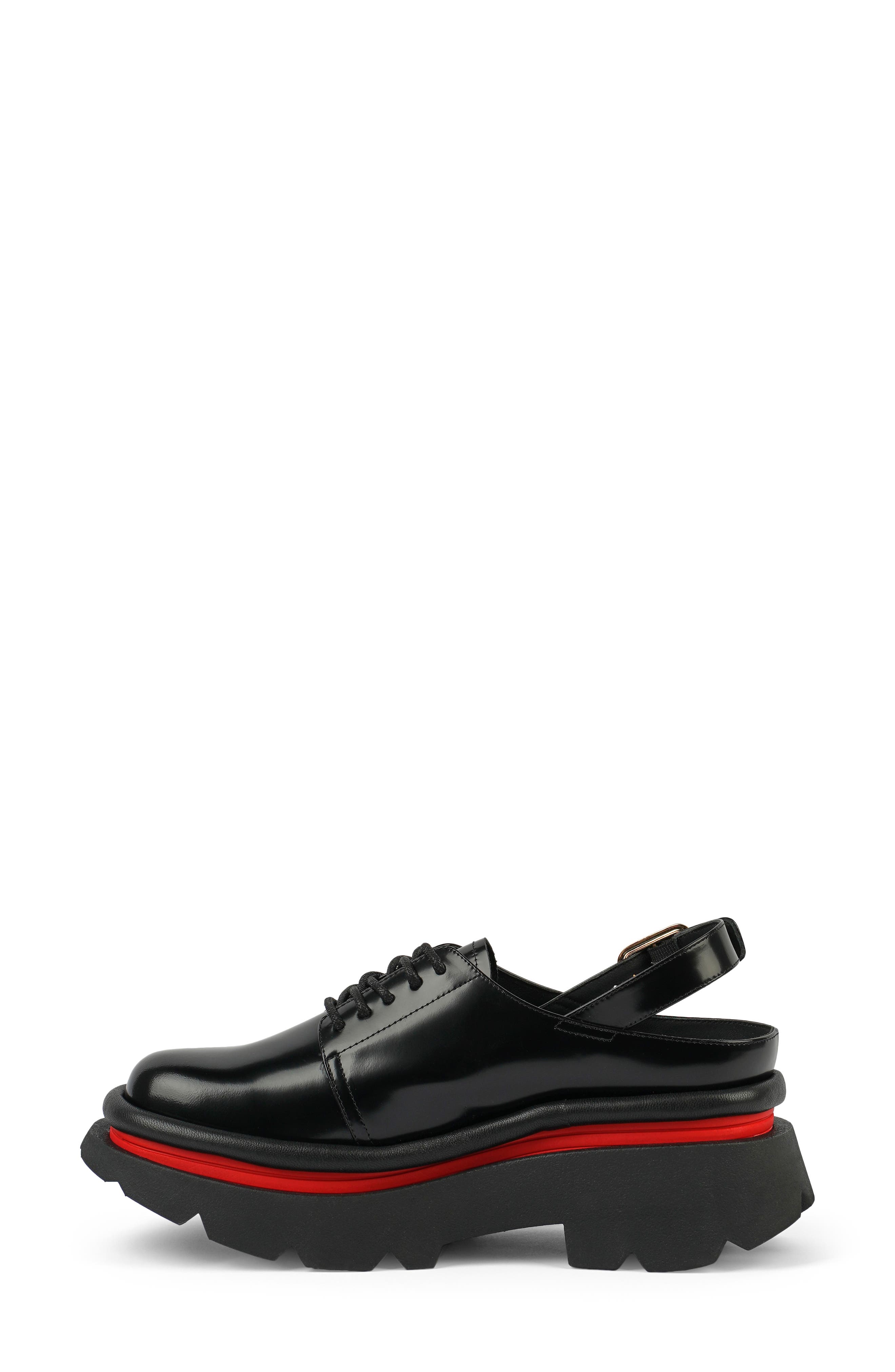 Crunch Time Slingback Platform Derby, Alternate, color, BLACK BOX CALF
