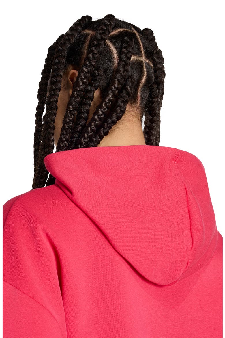 Essentials French Terry Hoodie, Alternate, color, POWER PINK/ WHITE