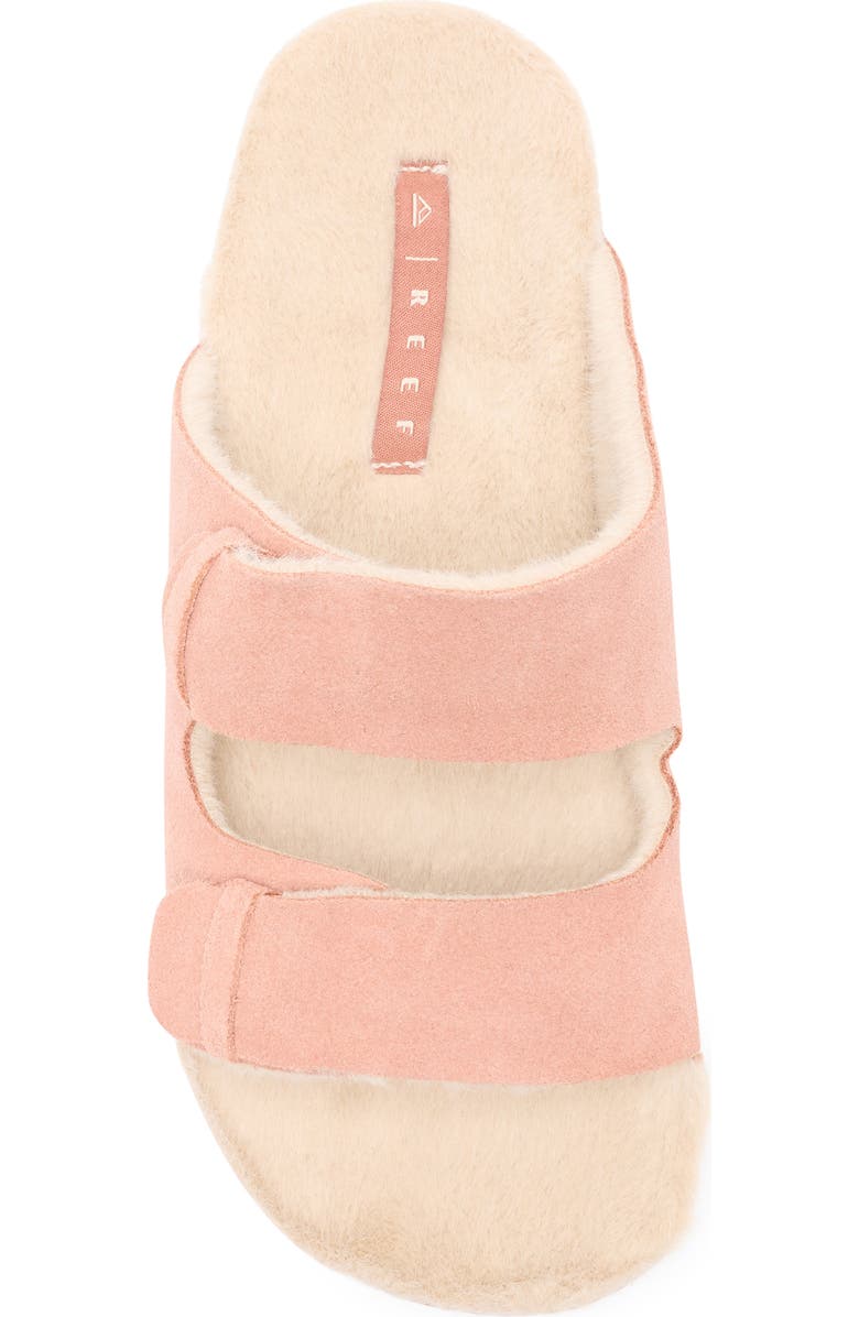 Reef Ojai Ciara Faux Shearling Lined Platform Slide Sandal, Alternate, color, Cork