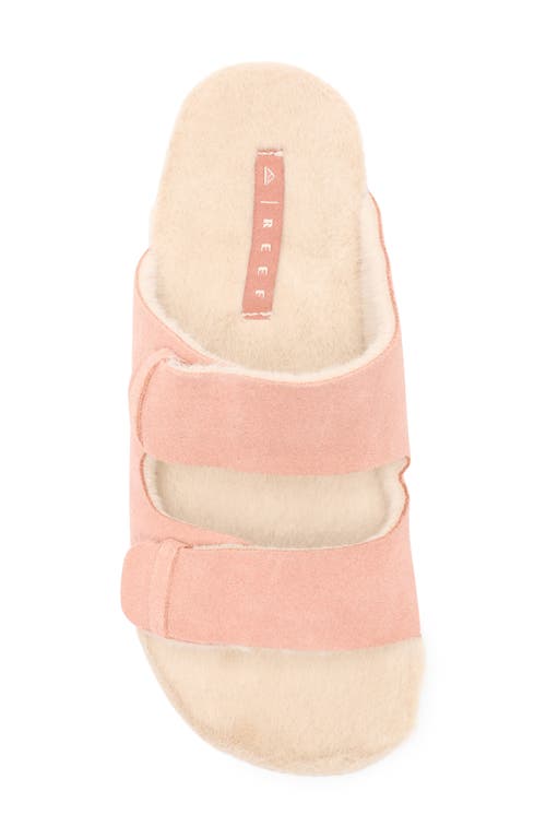 Reef Ojai Ciara Faux Shearling Lined Platform Slide Sandal