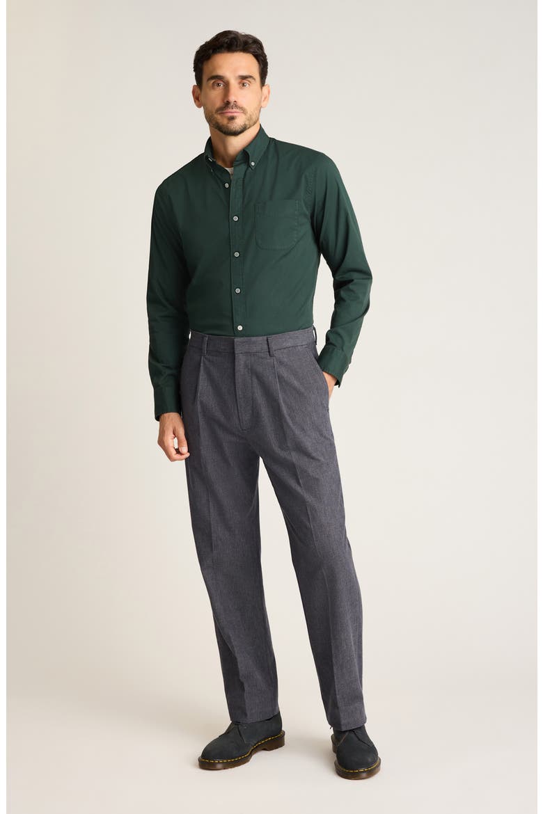 Everyday Slim Fit Cotton Button-Down Oxford Shirt, Alternate, color, SCARAB