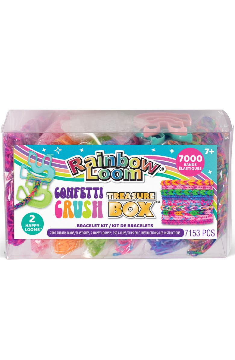 Rainbow Loom Confetti Crush Treasure Box 7000 Bands, DIY Kit, Kids 7+, Alternate, color, Multicolored