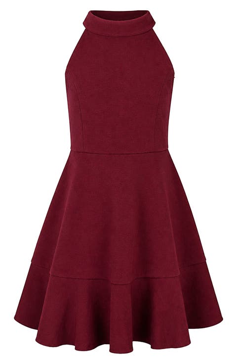 Kids' Textured Knit Skater Dress