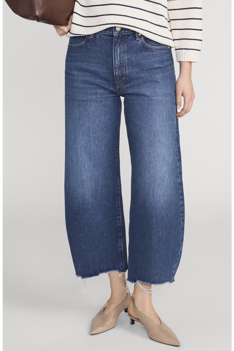 Bowed Raw Hem Straight Leg Jeans, Main, color, ACUMEN NEW FRAY