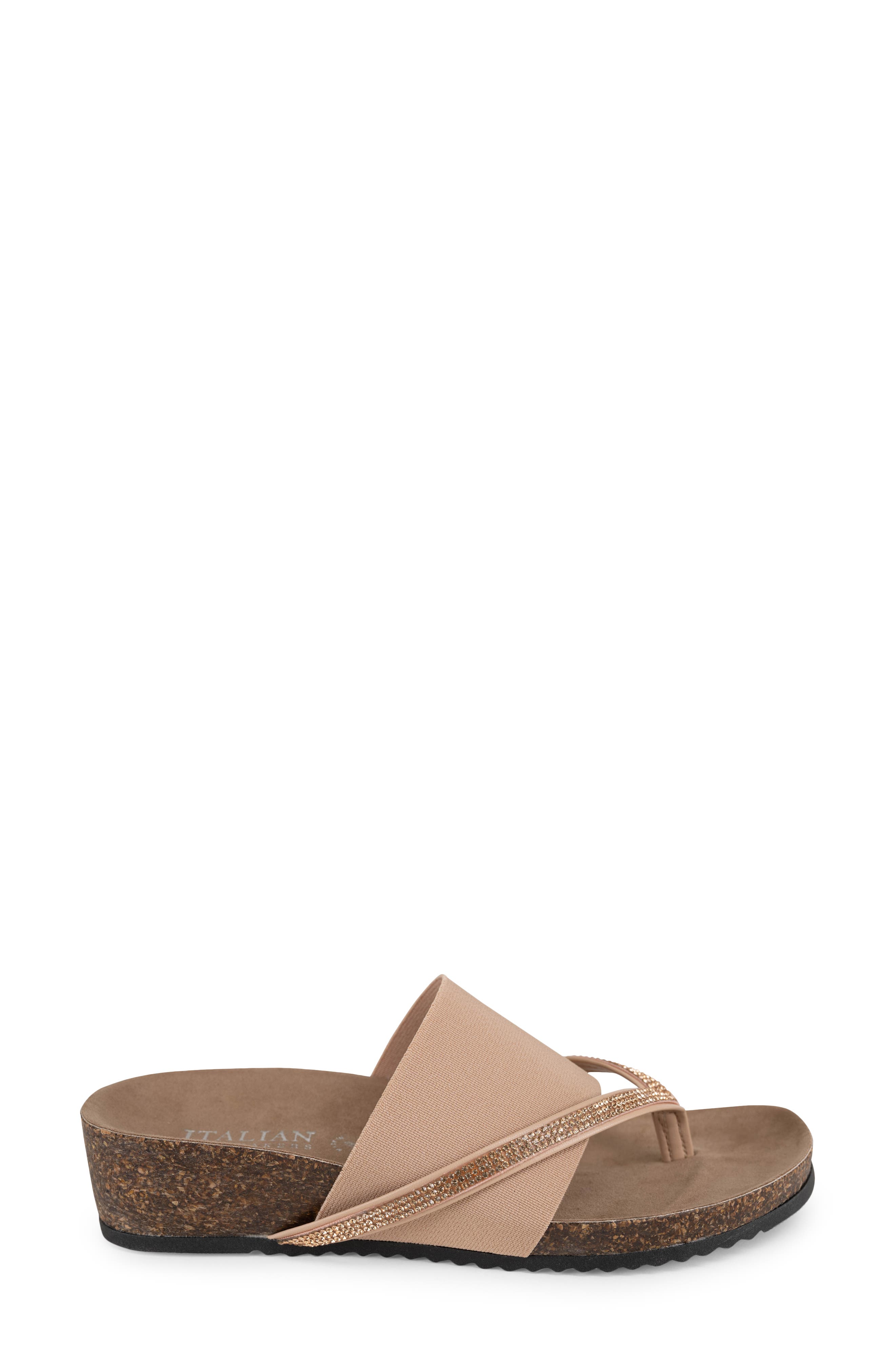 ITALIAN SHOEMAKERS Ziona Wedge Sandal, Alternate, color, Natural