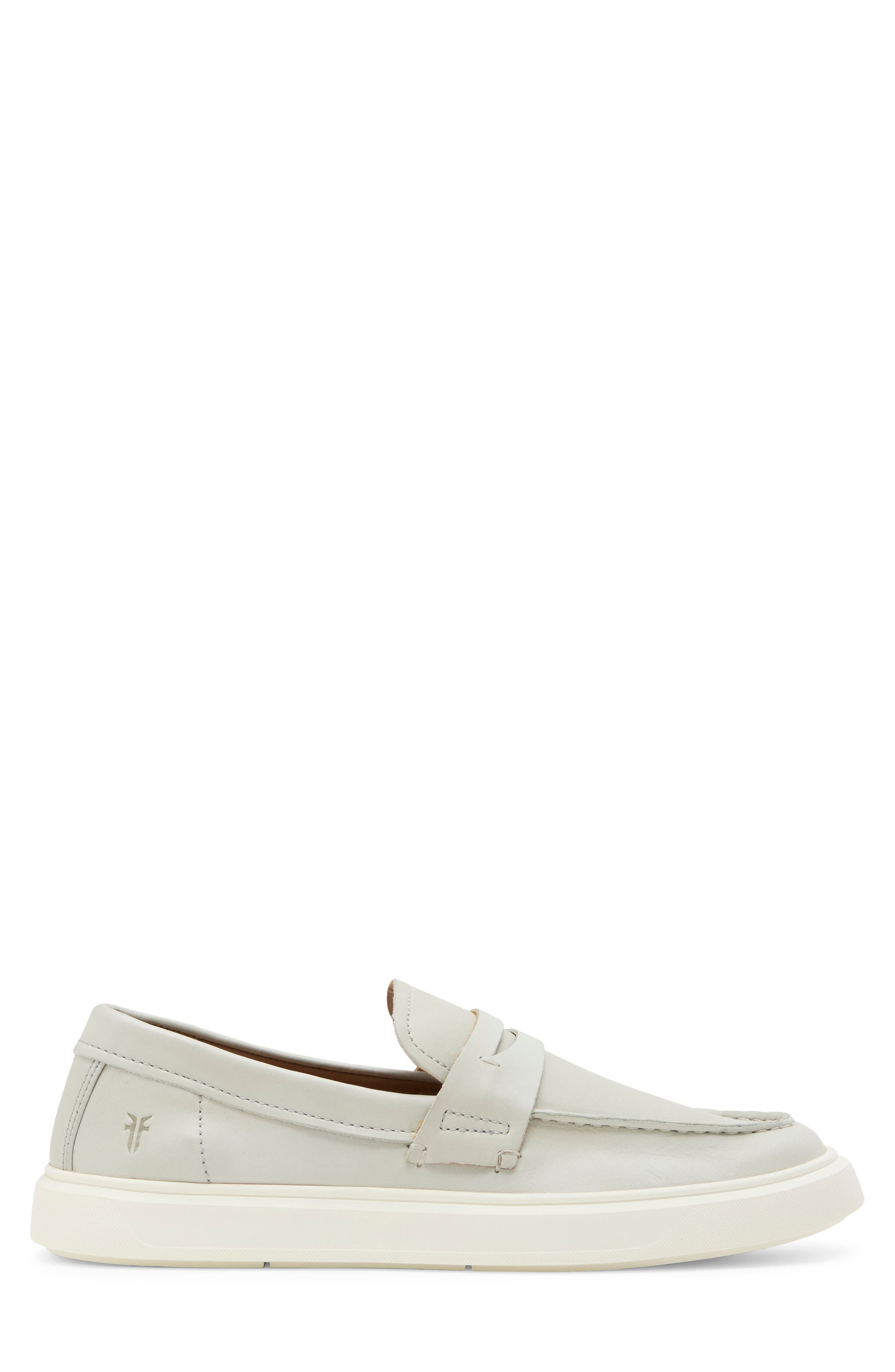 Beau Leather Penny Loafer, Alternate, color, PALE BEIGE