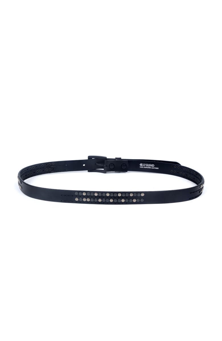 OLD TREND Ficus Genuine Leather Studded Refined Everyday Belt, Alternate, color, Black
