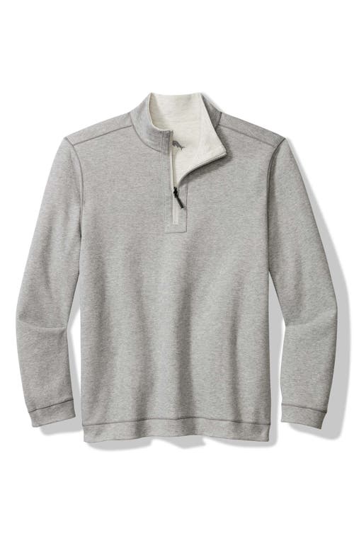 Tommy Bahama Flipview Reversible Half Zip Pullover In White
