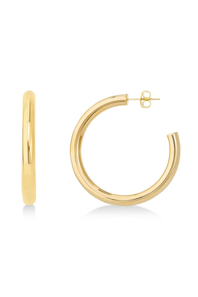 Large Open Hoop Earrings 14k, Main, color, Yellow Gold