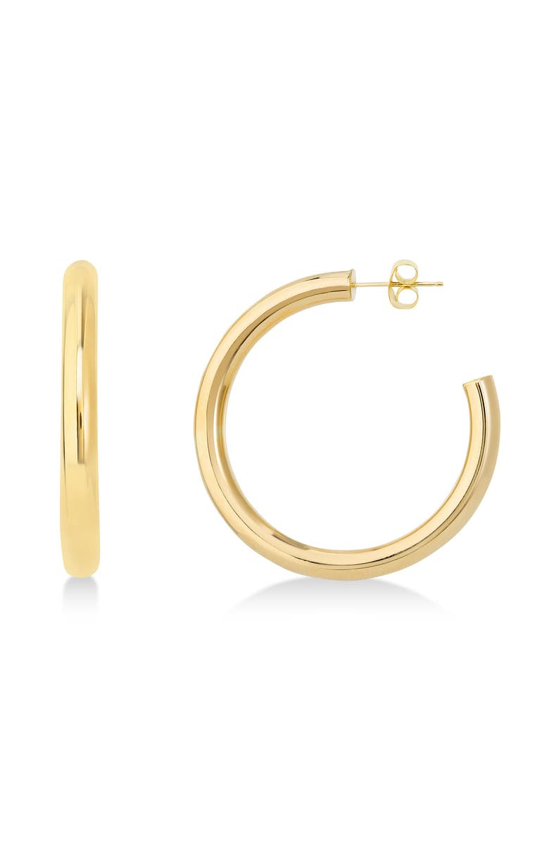 ALLUREZ Large Open Hoop Earrings 14k, Main, color, Yellow Gold