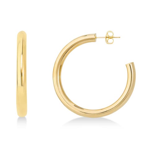 Large Open Hoop Earrings 14k