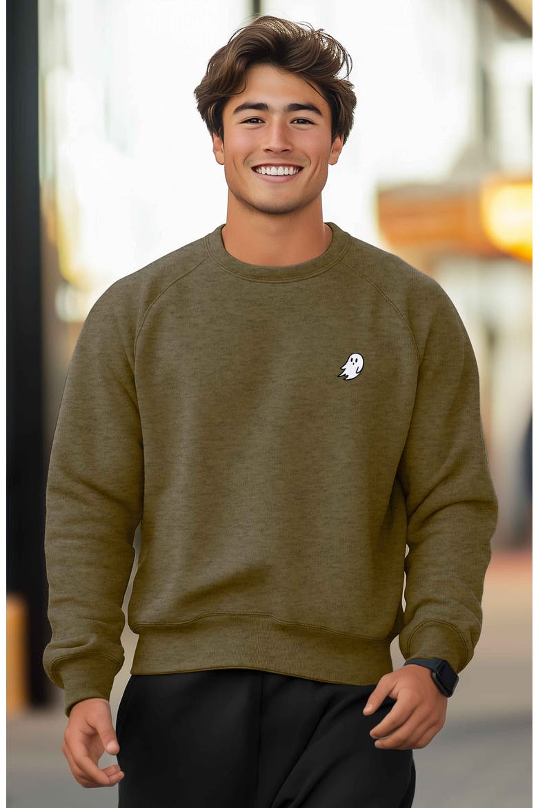 Ghost Fleece Sweatshirt, Alternate, color, Heather Olive