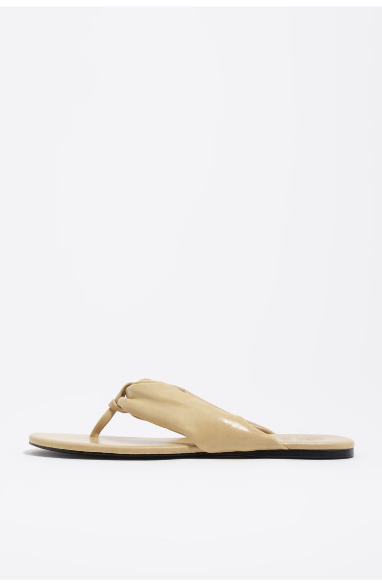 Bimba y Lola Leather Tubular Flat Sandal, Main, color, Ochre