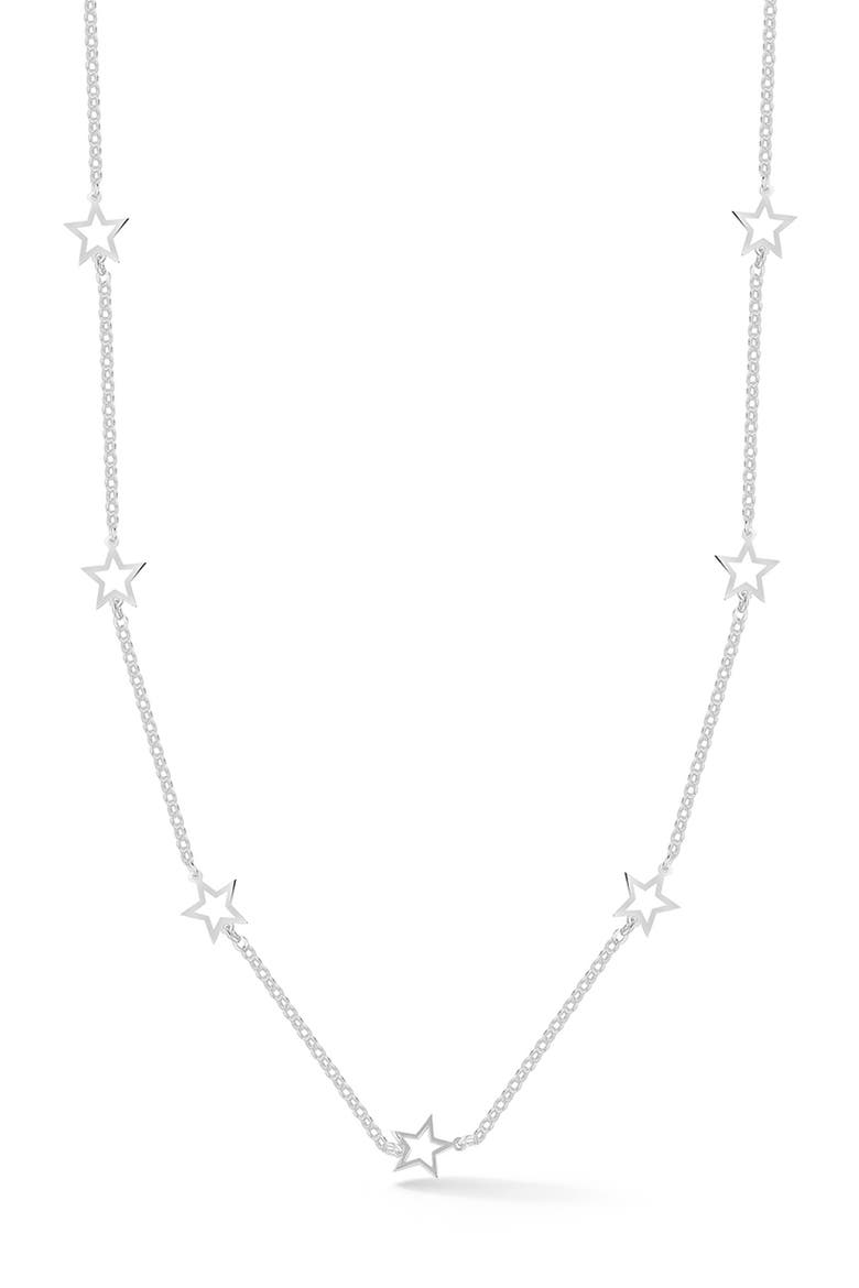 Star Station Necklace, Main, color, SILVER