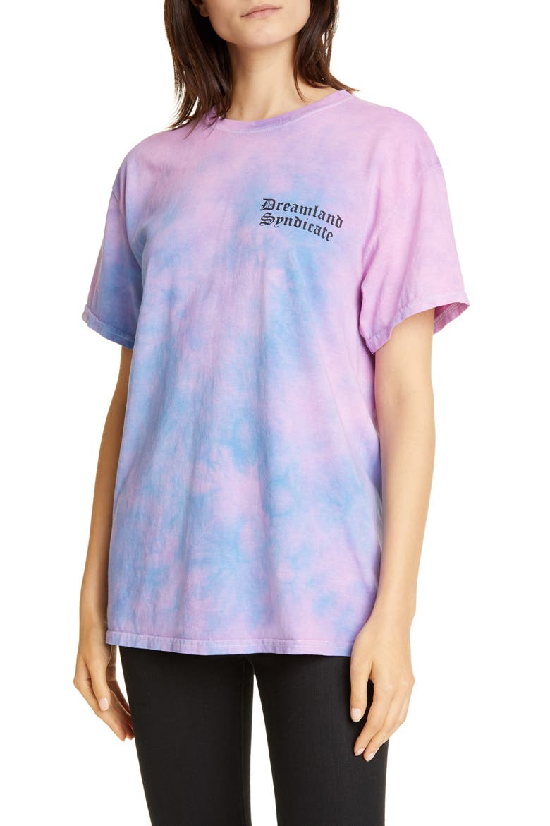 Lava Tie Dye Tee (Nordstrom Exclusive), Main, color, PURPLE TIE DYE W/ PRINT