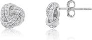 The Lovery Fine Jewelry CZ Knot Stud Earrings