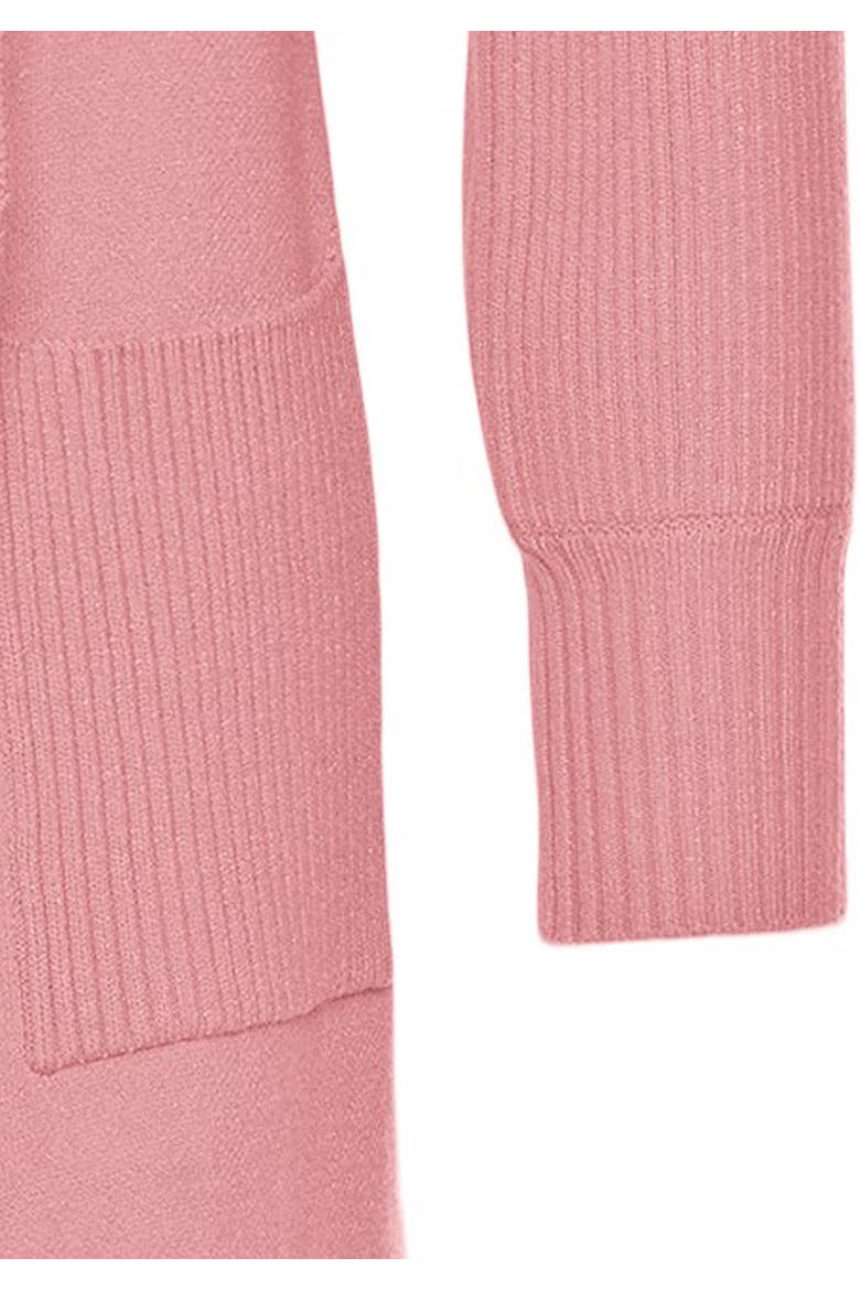 Long Knit Cardigan, Alternate, color, Rose