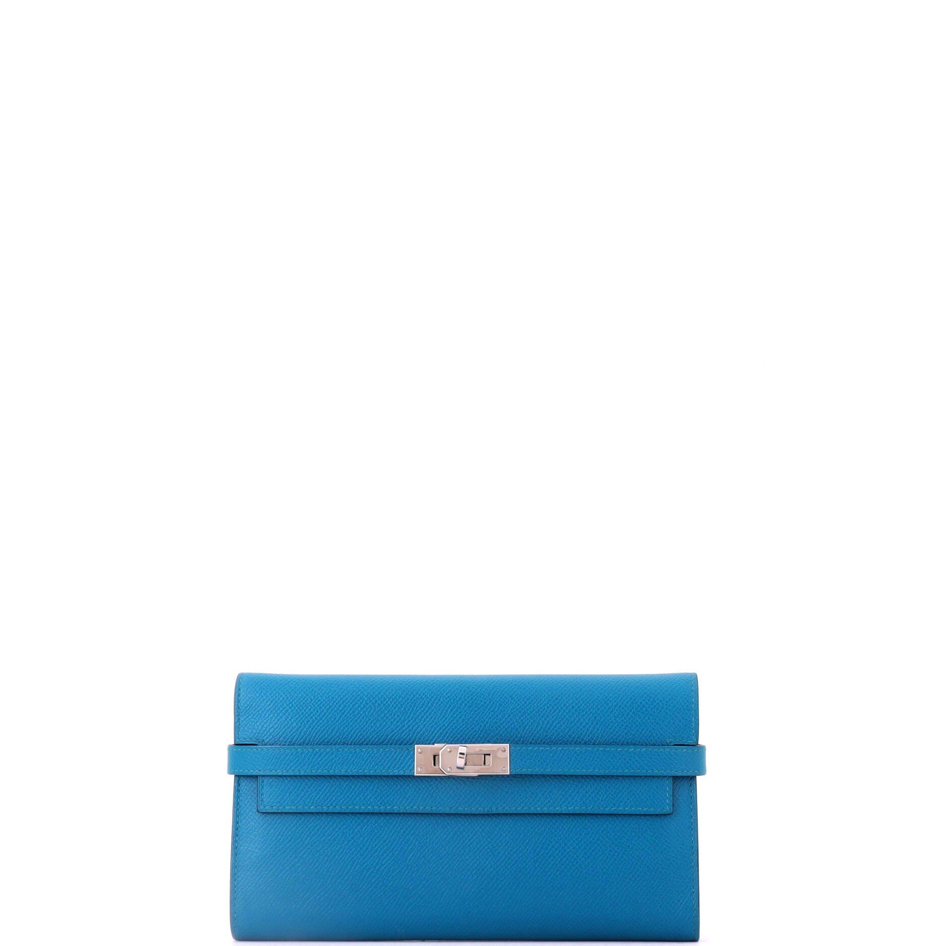 Kelly Wallet Epsom Long, Main, color, Blue