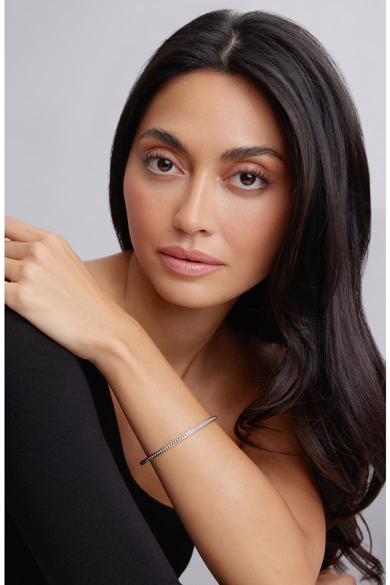 Caviar Bangle, Alternate, color, STERLING SILVER