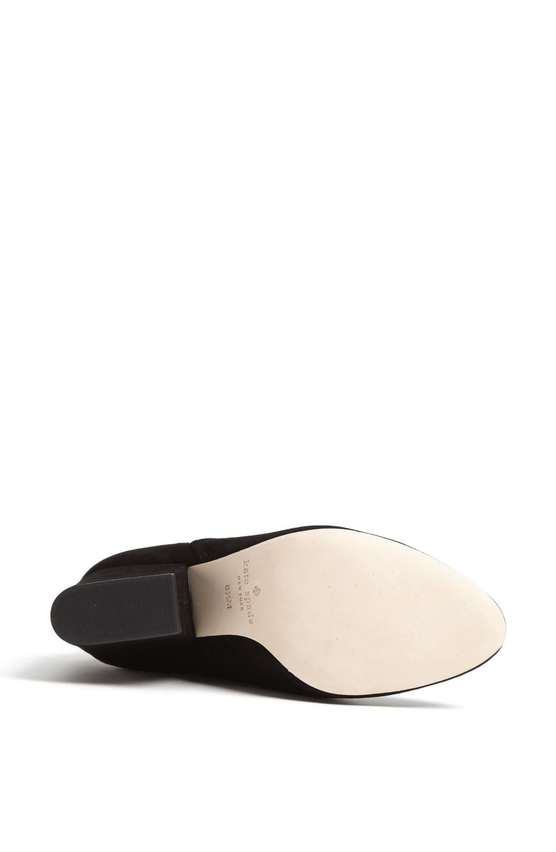 'rickee' bootie, Alternate, color, BLACK SUEDE