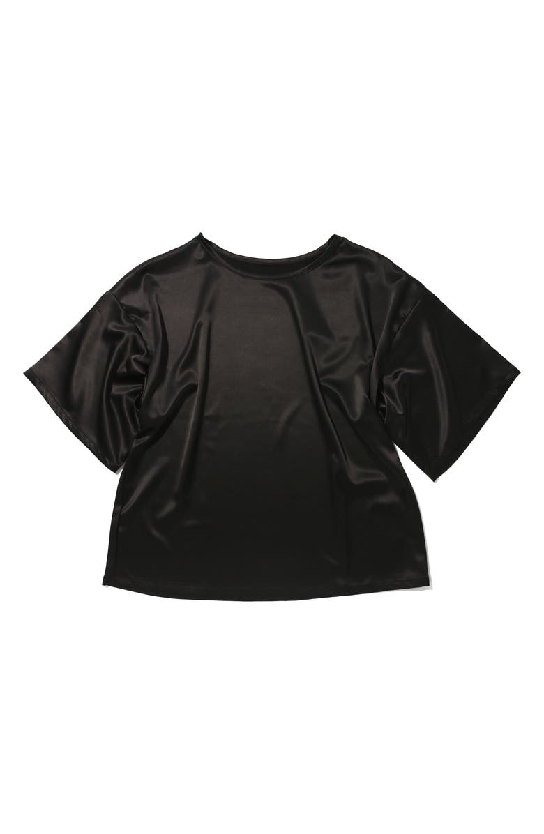 Hanky Panky Satin Sleep Top, Alternate, color, Black