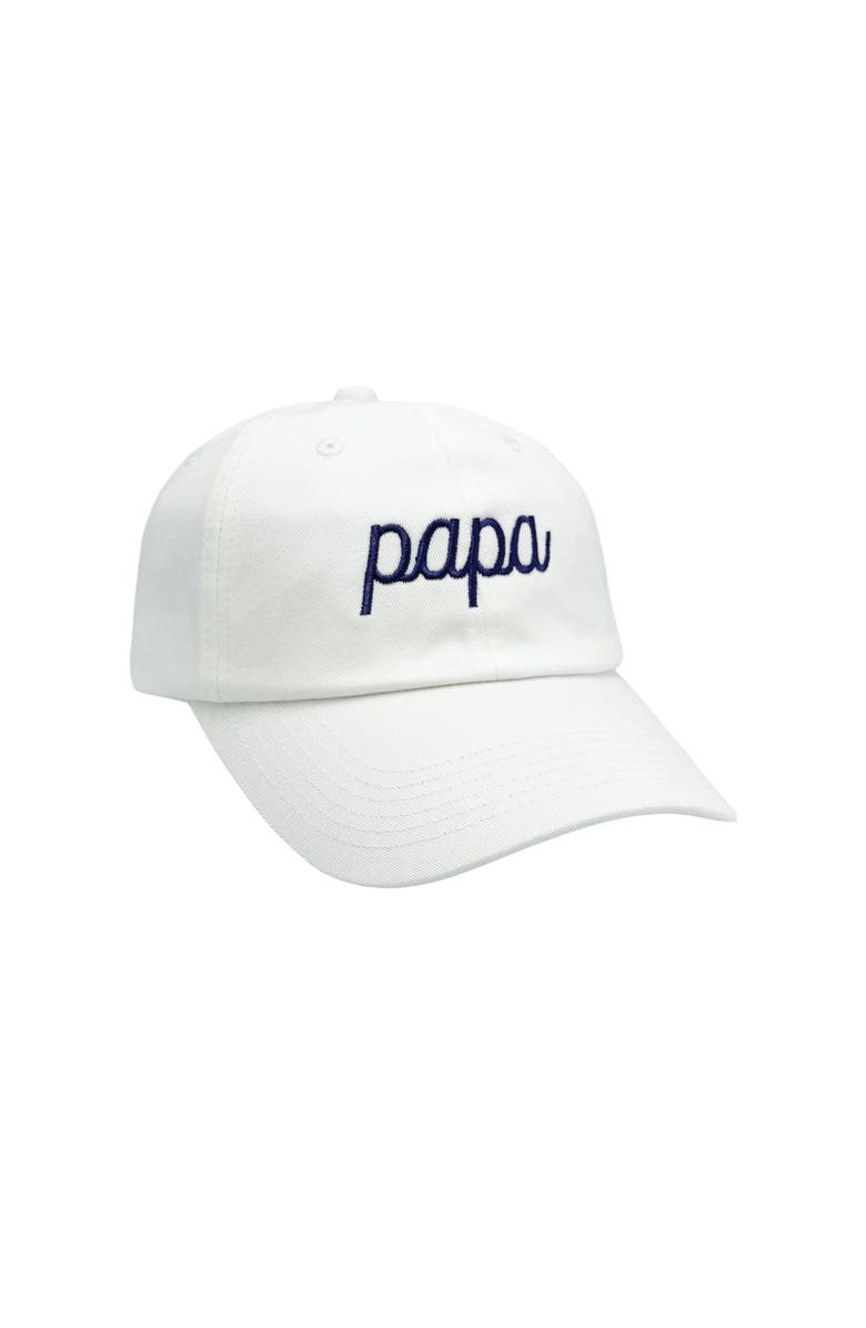 Bits & Bows Papa Adult Baseball Hat, Alternate, color, White
