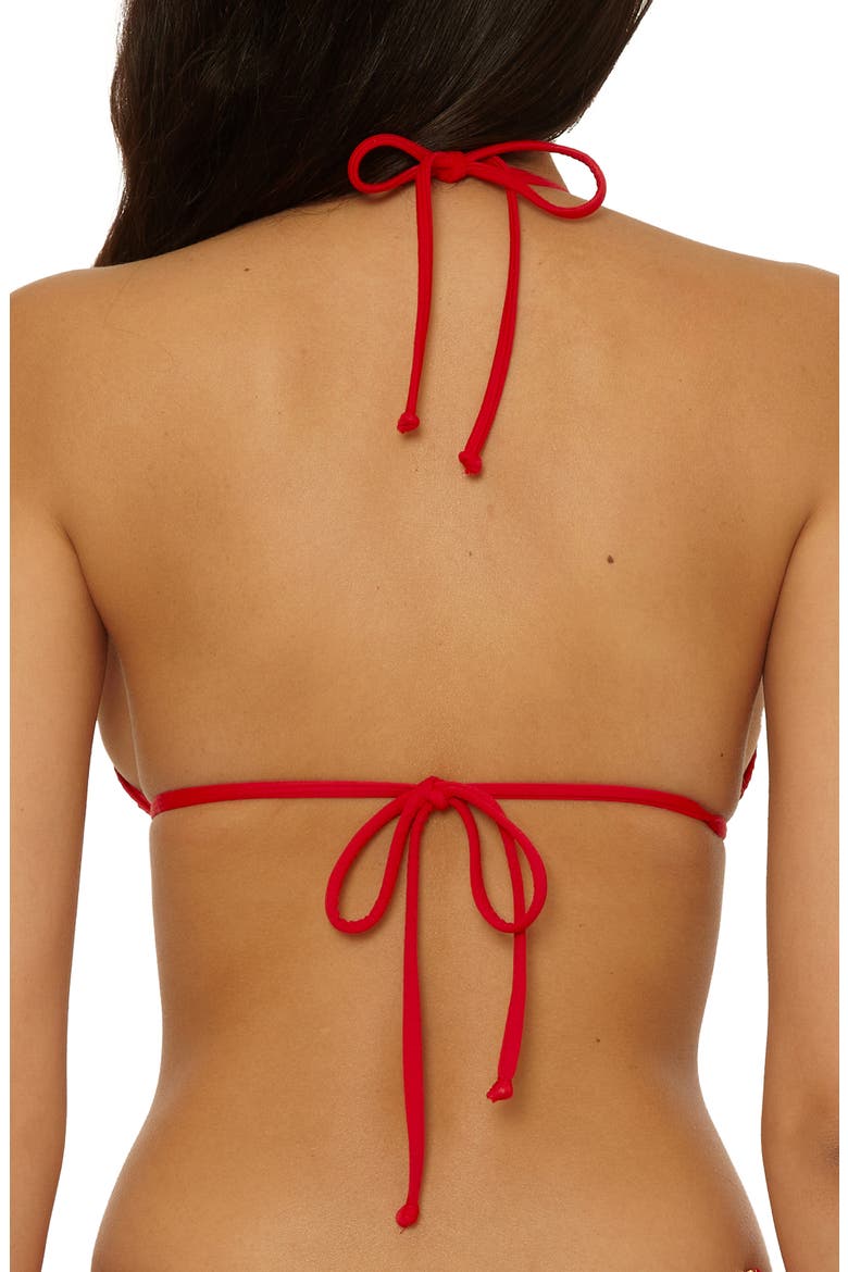 Riviera Triangle Bikini Top, Alternate, color, APPLE