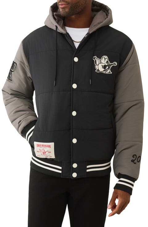Varsity Hooded Puffer Jacket