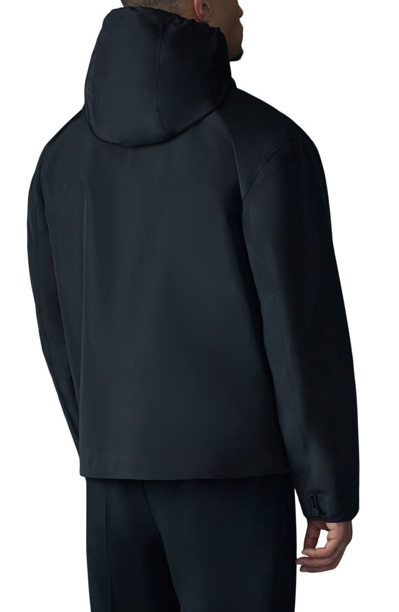 Mackage Eric Hooded Raincoat, Alternate, color, Black-Trench