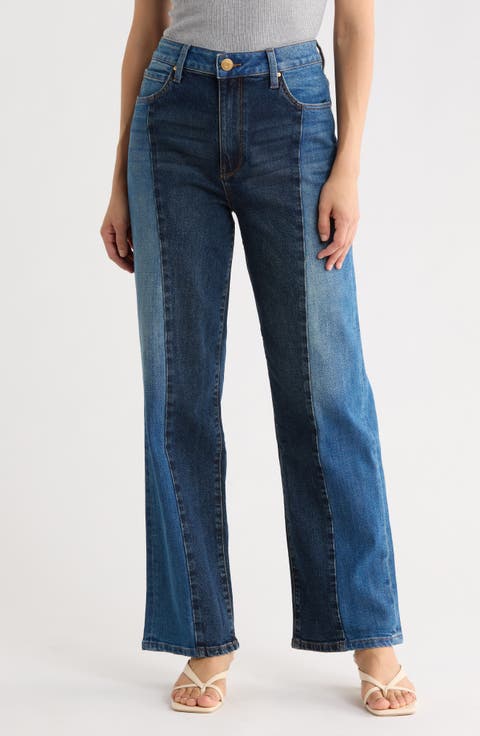 Sienna Colorblock High Waist Wide Leg Jeans
