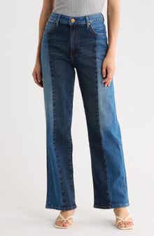 Sienna Colorblock High Waist Wide Leg Jeans