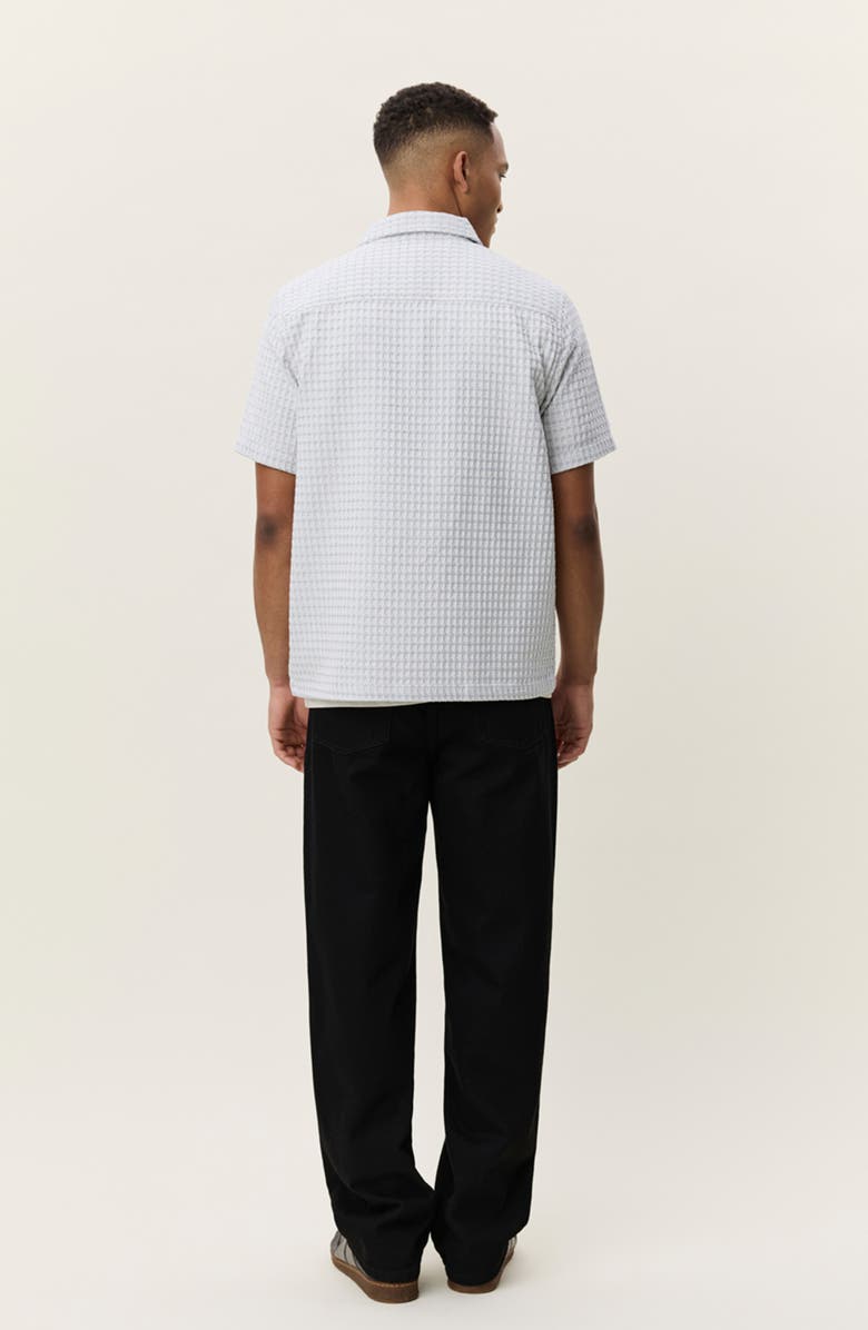 Les Deux Check Cotton Seersucker Button-Up Shirt, Alternate, color, Light Ivory