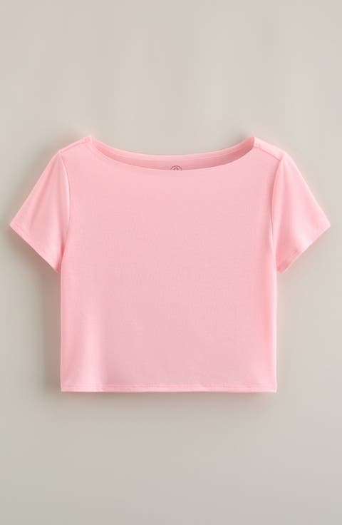Kids' Off the Shoulder T-Shirt (Big Kid)