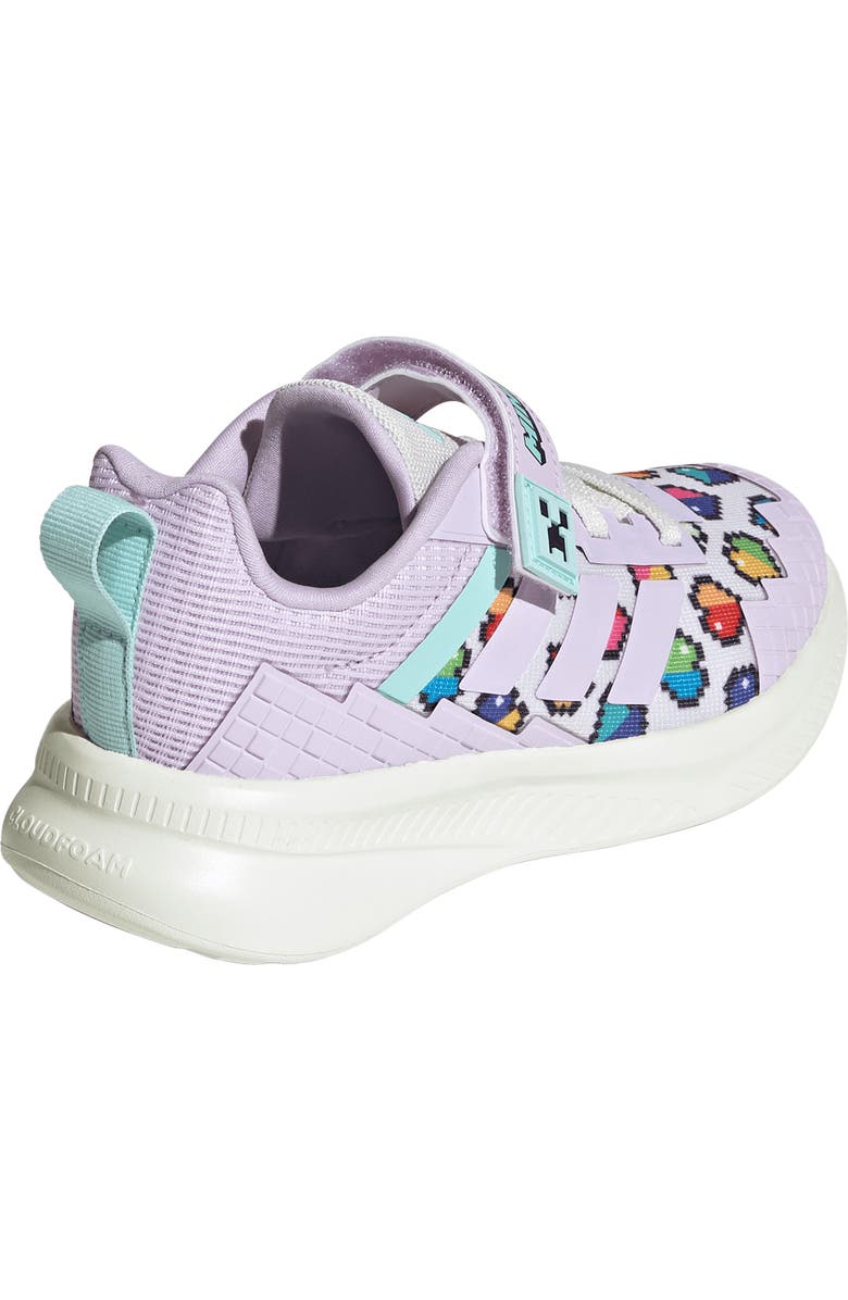 adidas x Minecraft<sup>®</sup> Kids' Fortarun 4.0 Sneaker, Alternate, color, Lavender/ Ice