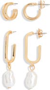 Leith Set of 2 Assorted Hoop Earrings