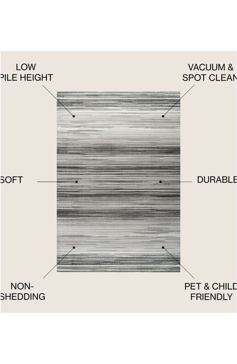JONATHAN Y Austin Gradient Striped Area Rug, Alternate, color, Gray/Black
