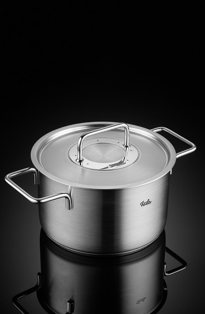 Fissler Pure Collection Stainless Steel Stock Pot with Metal Lid, Alternate, color, Stainless Steel