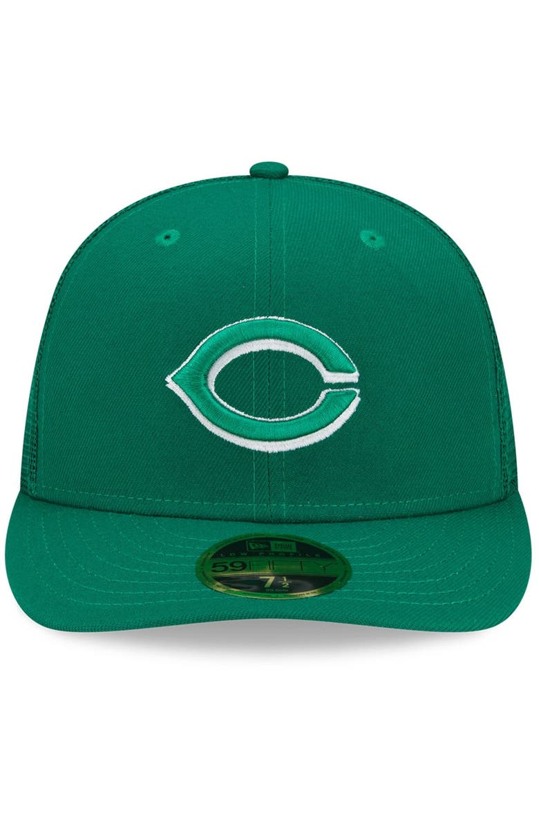 New Era Men's New Era Green Cincinnati Reds 2022 St. Patrick's Day Low Profile 59FIFTY Fitted Hat, Alternate, color, 