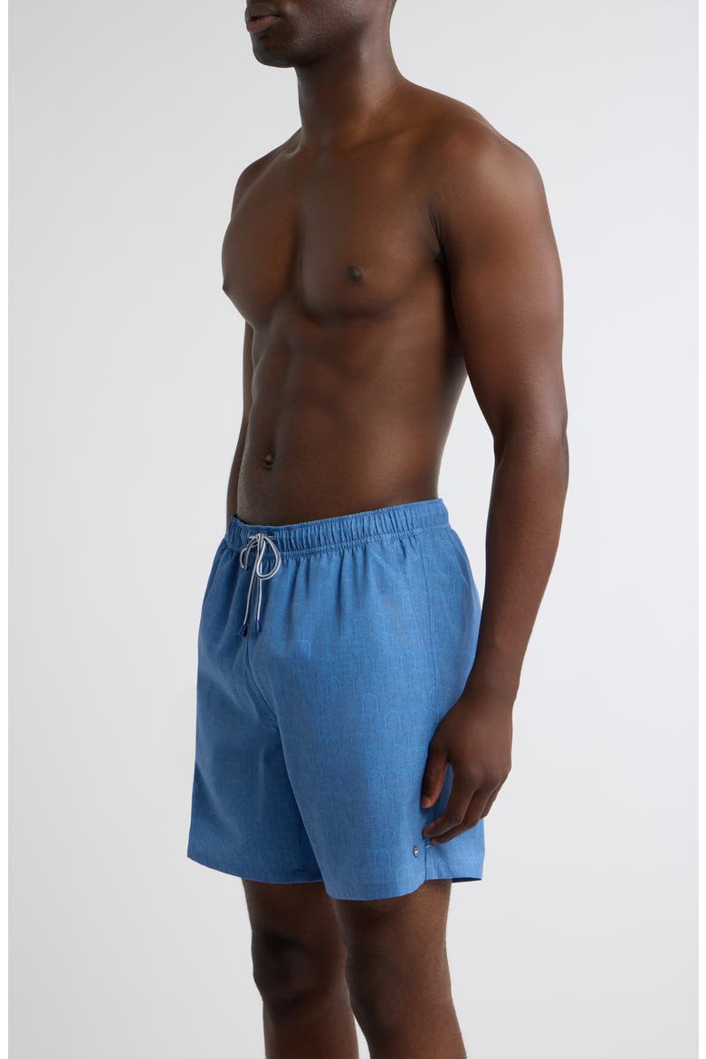 Island Palms Swim Trunks, Alternate, color, BLUE PEARL