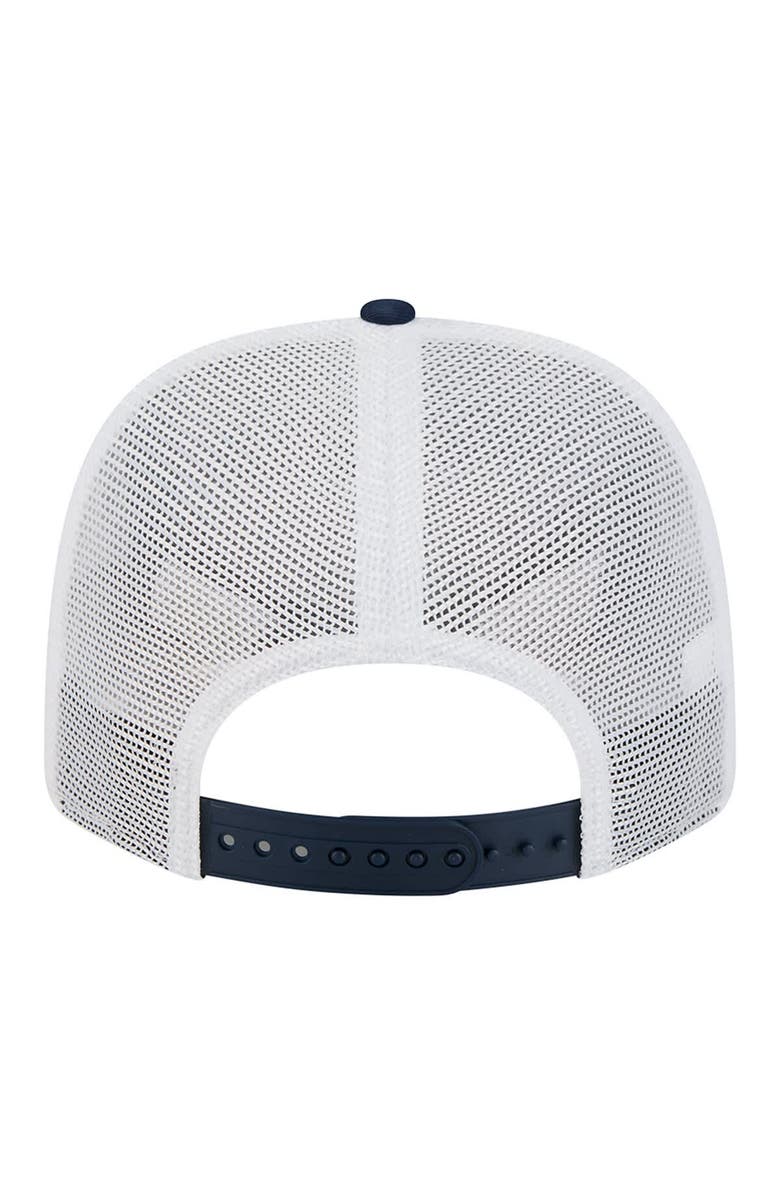 New Era Men
s New Era  Navy Dallas Cowboys Quick Strike Split Panel 9SEVENTY Stretch-Snap Trucker Hat, Alternate, color, Navy