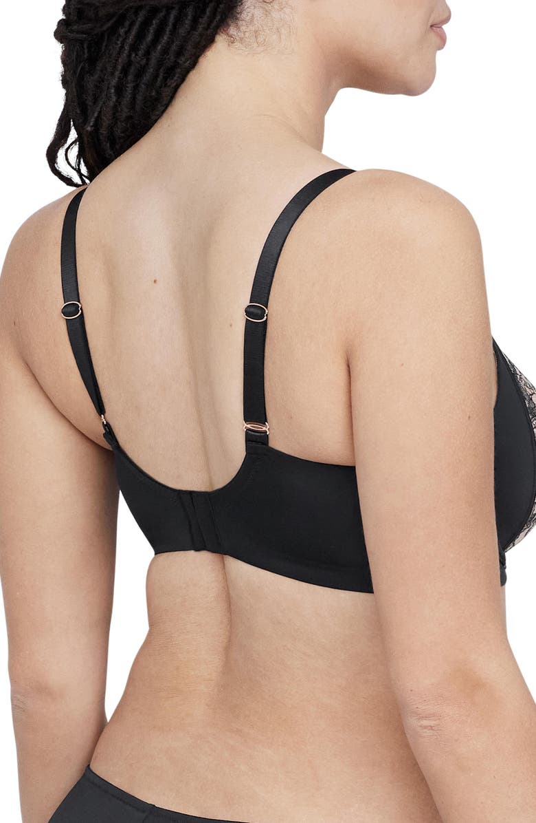 Skarlett Blue Entice Lace Full Coverage Underwire Bra, Alternate, color, Black/Nylon