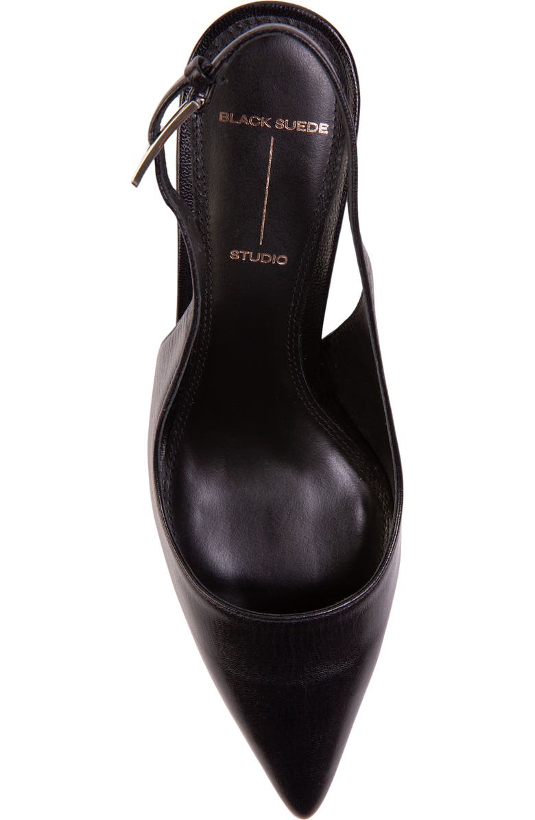 BLACK SUEDE STUDIO Branca 65 Slingback Pump, Alternate, color, Black Leather