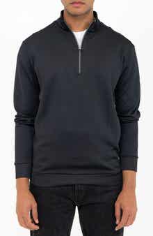 PINO BY PINOPORTE Casual Quarter Zip Pullover Sweater