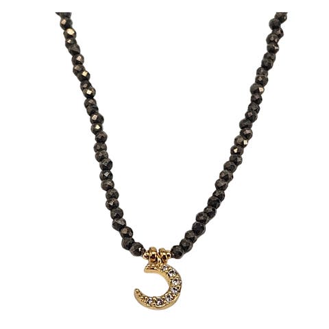 Hematite Micro Bead Moon Choker