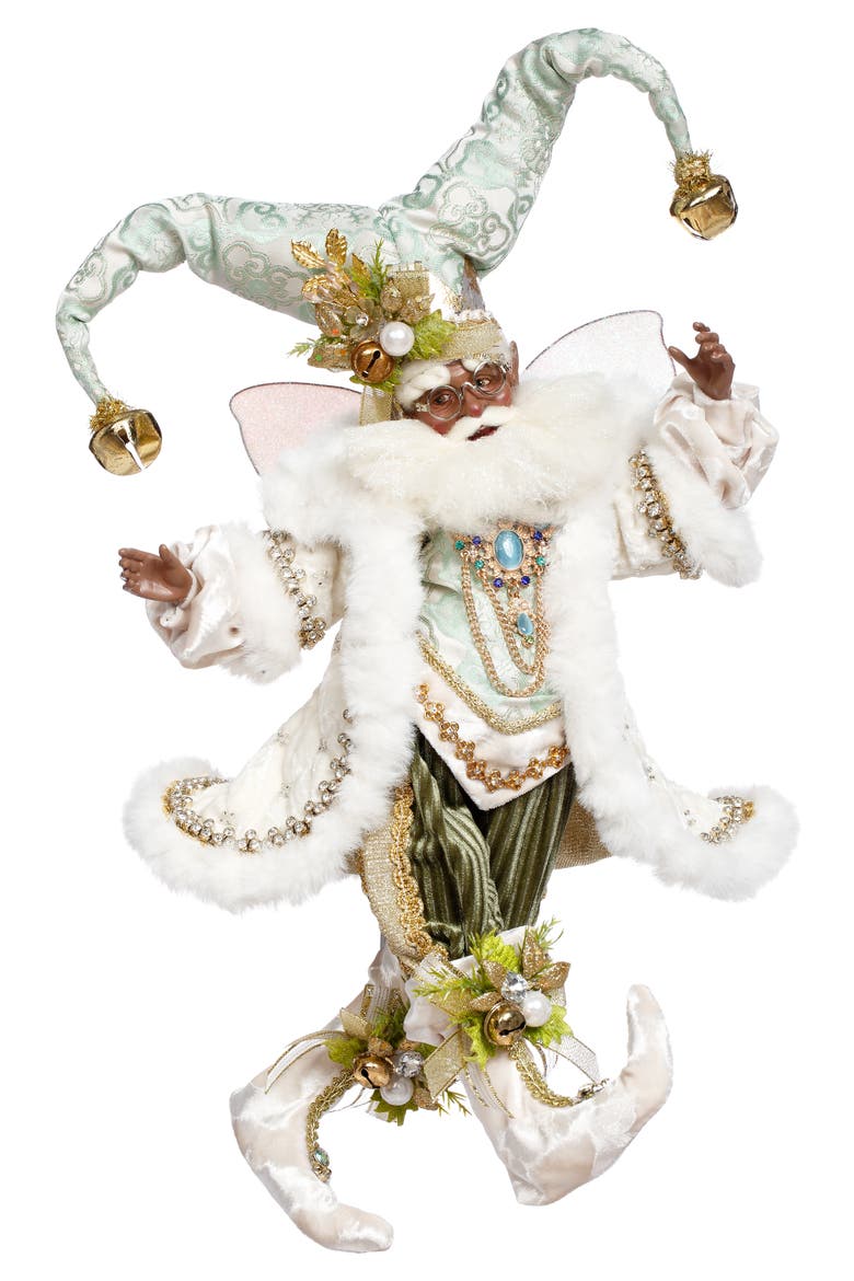 African-American Joyeux Noel Fairy, Medium, Main, color, Mint Green