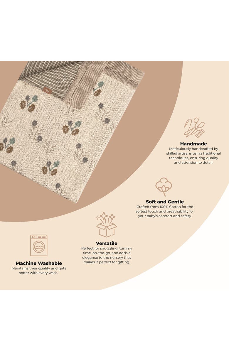 CRANE BABY Avery Organic Cotton Muslin Swaddle Blanket, Alternate, color, 