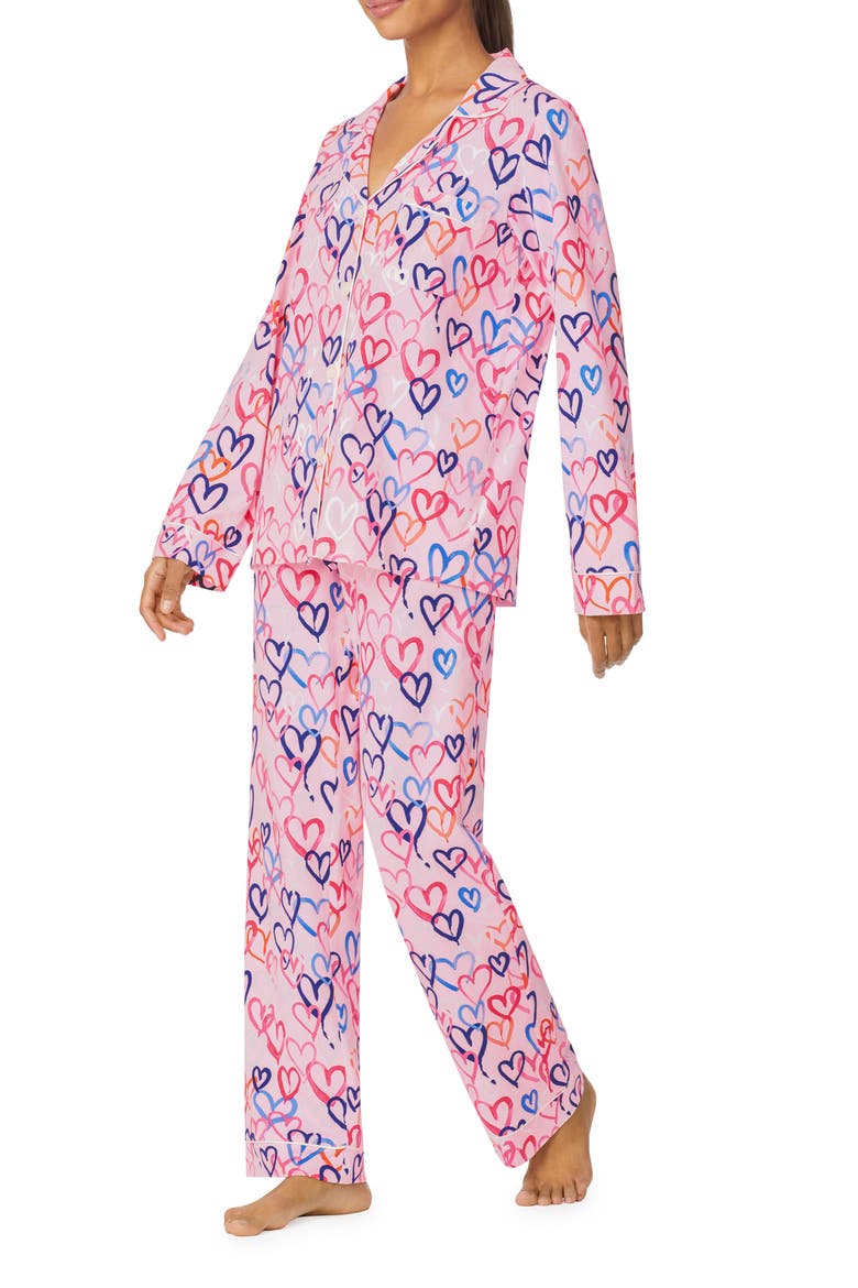 Print Jersey Pajamas, Alternate, color, ALL MY LOVE