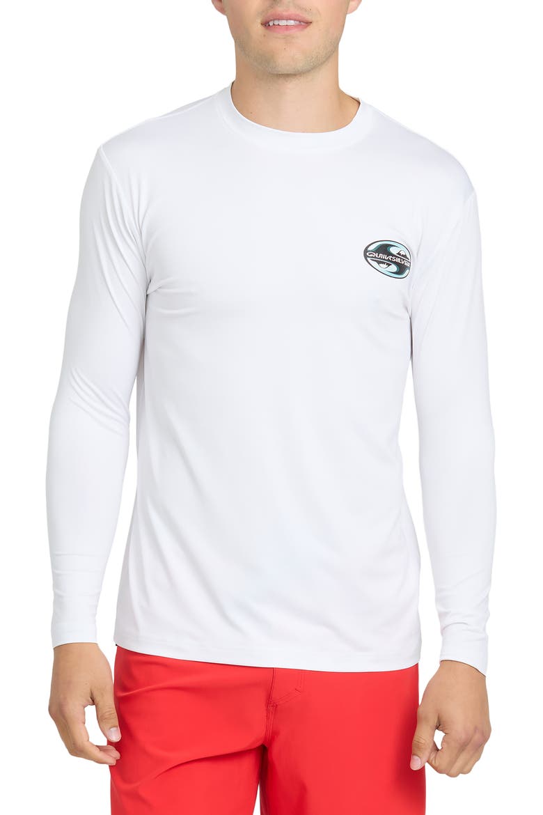 All Day Surf Long Sleeve Performance Rashguard, Main, color, WHITE